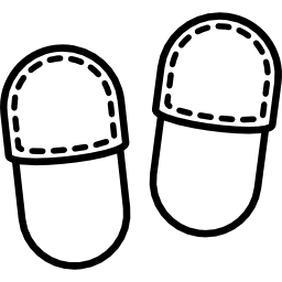 contour de paire de chaussures Icône