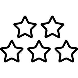 Five stars outlines icon