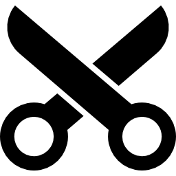 Scissor opened filled tool icon