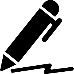 Pen filled writing tool icon