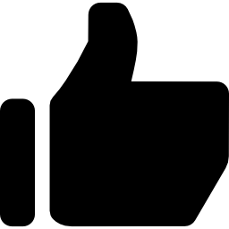 Thumb up filled gesture icon