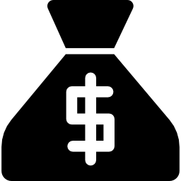 Money bag of dollars icon