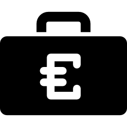 euro in een koffer icoon
