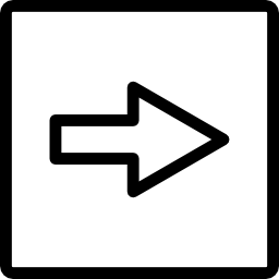 esquema del botón cuadrado de flecha derecha icono