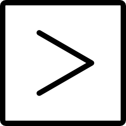zarys prawego kwadratowego przycisku ikona