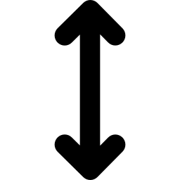 una flecha doble hacia arriba y hacia abajo icono