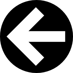 freccia sinistra nel pulsante circolare icona