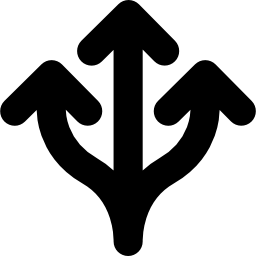 triple flecha hacia arriba icono