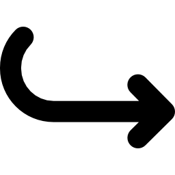 Curved right arrow icon