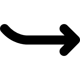 Curved right arrow icon