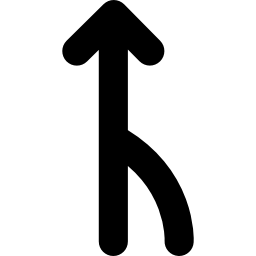 flechas fusionadas en una flecha hacia arriba icono