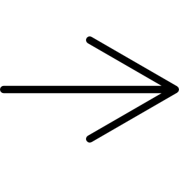 flecha recta derecha delgada icono