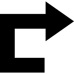 Right straight angle arrow icon