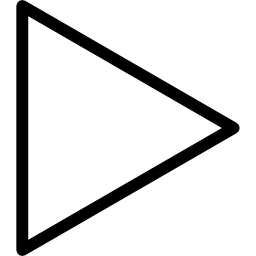 Play of right arrow triangle outline icon