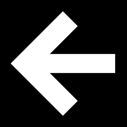 Back left arrow in square button icon