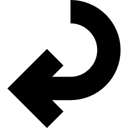 flecha curva returing icono