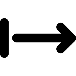 Right arrow from a line icon