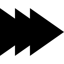 flèche de trois flèches remplies groupées à droite Icône