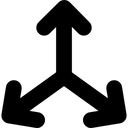 flechas triangulares agrupadas icono