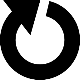 cirkelvormige pijl met de klok mee icoon