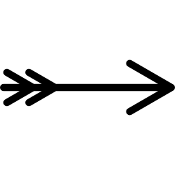freccia destra di stile indiano icona