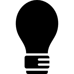 Lightbulb filled tool icon
