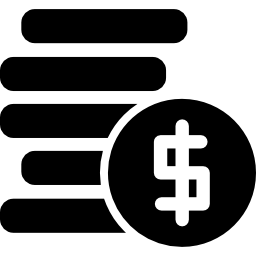 Dollars coins icon