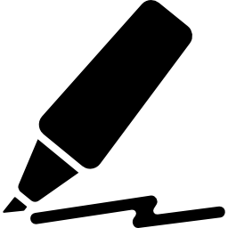 pen die een regel schrijft icoon