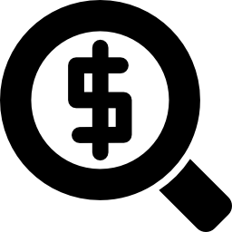 Dollar business search icon