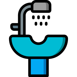 Hair wash sink icon