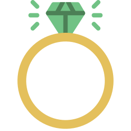 anillo de compromiso icono