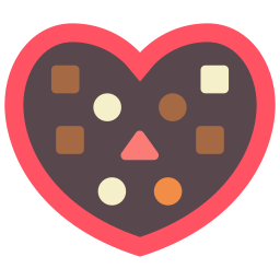 caja de chocolate icono
