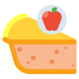 tarte aux pommes Icône