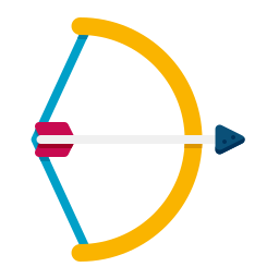 arc et des flèches Icône