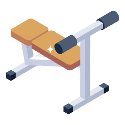 Fitness bench icon