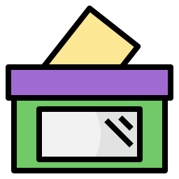 caja de votación icono