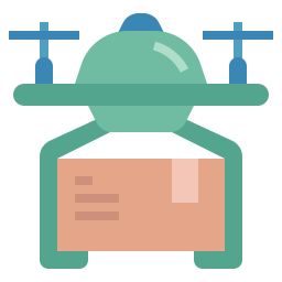 Drone delivery icon