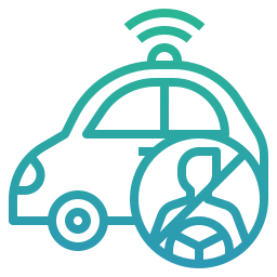 Driverless car icon