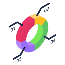 gráfico circular icono