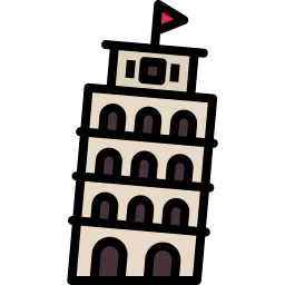 krzywa wieża w pizie ikona