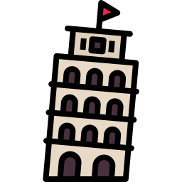 der schiefe turm von pisa icon