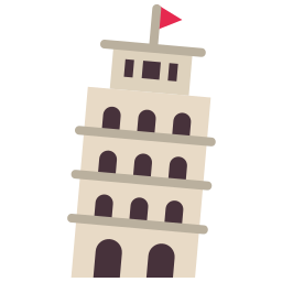 torre pendente di pisa icona