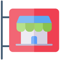 Shop sign icon