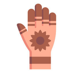handgeschilderde henna icoon