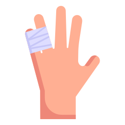 Cut hand icon