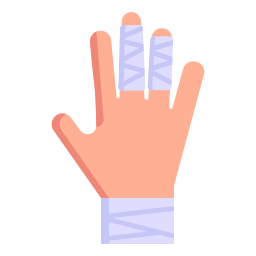 gesneden hand icoon