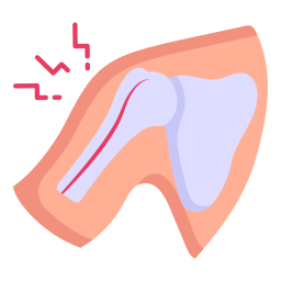 douleur à l'épaule droite Icône