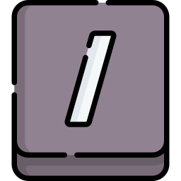 barra oblicua icono