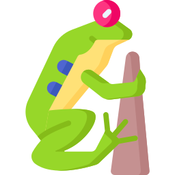 Red eyed frog icon
