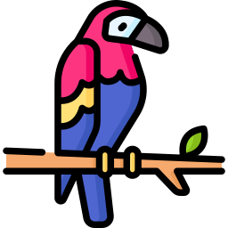 Scarlet macaw icon